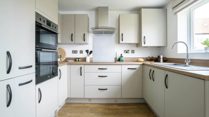 An open plan kitchen is perfect for entertaining family and friends